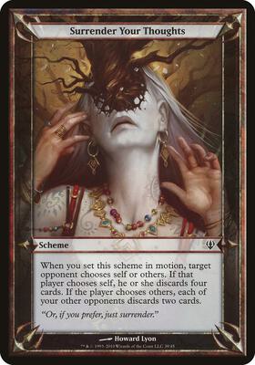 Surrender Your Thoughts (Archenemy) card from Oversize Cards
