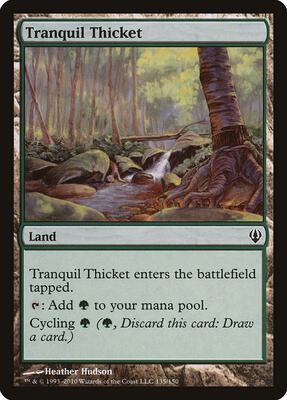 Tranquil Thicket card from Archenemy