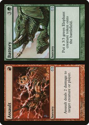 Assault // Battery card from Planechase