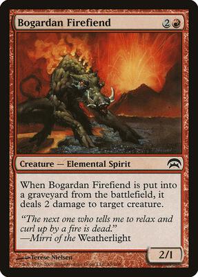 Bogardan Firefiend card from Planechase