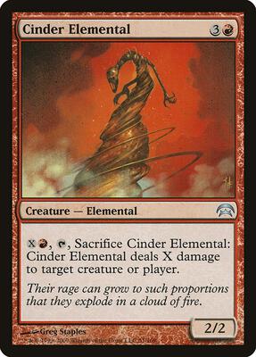 Cinder Elemental card from Planechase