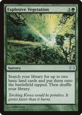 Explosive Vegetation card from Planechase