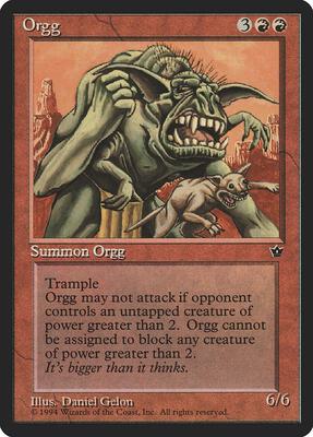 Orgg card from Fallen Empires