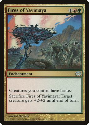 Fires of Yavimaya card from Planechase