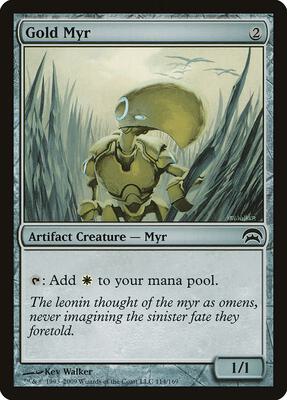 Gold Myr card from Planechase