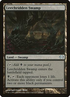 Leechridden Swamp card from Planechase