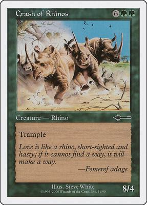Crash of Rhinos card from Beatdown Box Set
