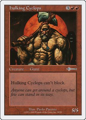 Hulking Cyclops card from Beatdown Box Set