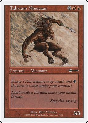 Talruum Minotaur card from Beatdown Box Set