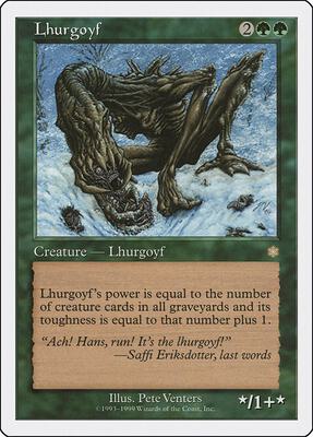 Lhurgoyf card from Battle Royale Box Set