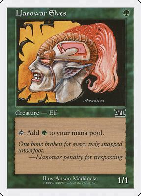 Llanowar Elves card from Battle Royale Box Set