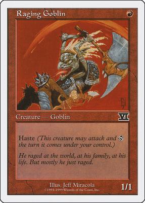 Raging Goblin card from Battle Royale Box Set