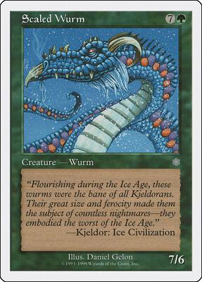 Scaled Wurm card from Battle Royale Box Set