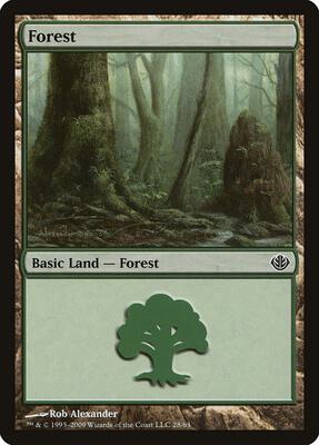 Forest (28) card from Duel Decks: Garruk vs. Liliana