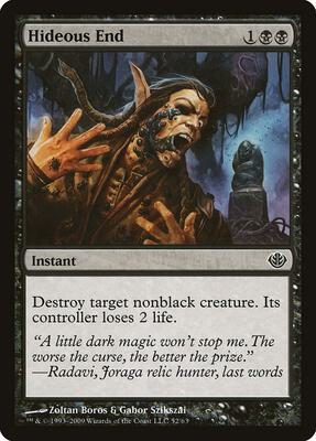 Hideous End card from Duel Decks: Garruk vs. Liliana