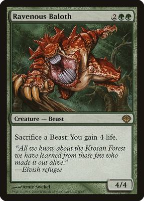 Ravenous Baloth card from Duel Decks: Garruk vs. Liliana