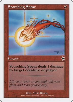 Scorching Spear card from Starter 1999