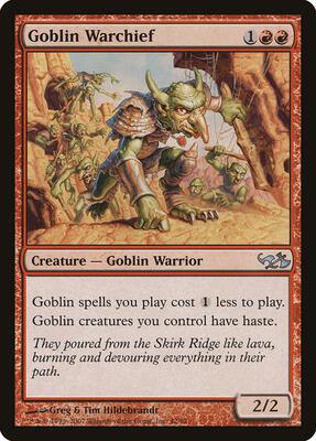 Goblin Warchief card from Duel Decks: Elves vs. Goblins