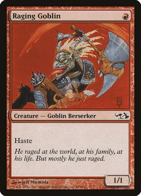 Raging Goblin card from Duel Decks: Elves vs. Goblins