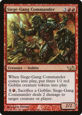 Siege-Gang Commander card from Duel Decks: Elves vs. Goblins