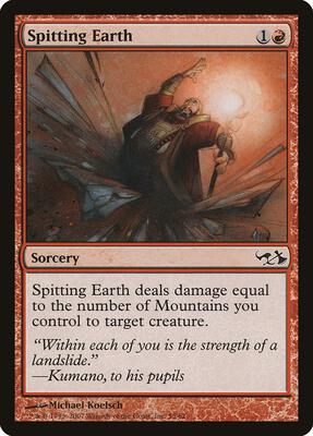 Spitting Earth card from Duel Decks: Elves vs. Goblins