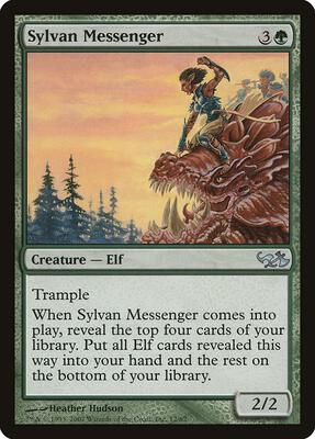 Sylvan Messenger card from Duel Decks: Elves vs. Goblins