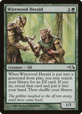 Wirewood Herald card from Duel Decks: Elves vs. Goblins