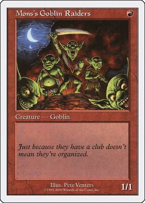 Mons's Goblin Raiders card from Starter 2000