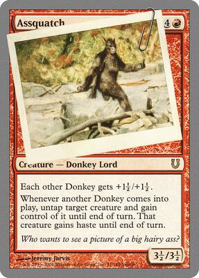 Assquatch card from Unhinged