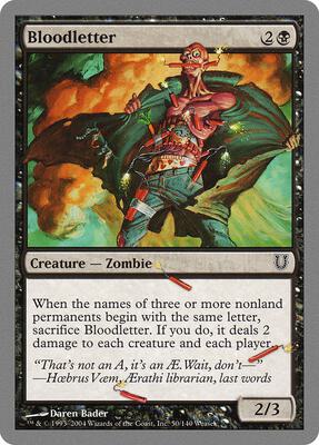 Bloodletter card from Unhinged