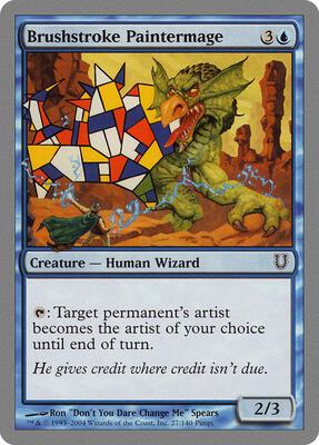 Brushstroke Paintermage card from Unhinged