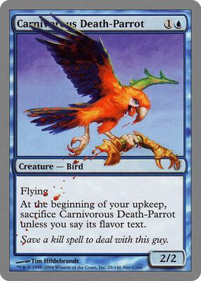 Carnivorous Death-Parrot card from Unhinged