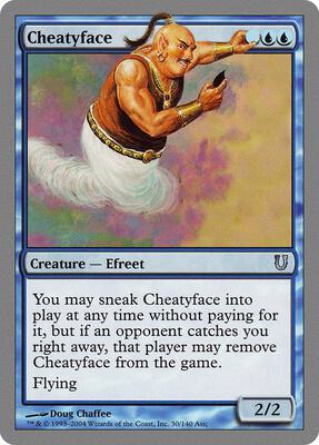 Cheatyface card from Unhinged