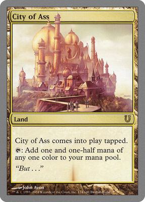 City of Ass card from Unhinged