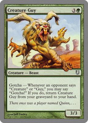 Creature Guy card from Unhinged