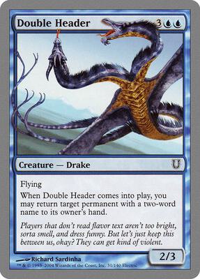 Double Header card from Unhinged