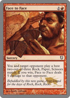Face to Face card from Unhinged