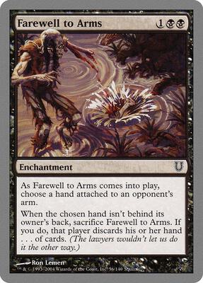 Farewell to Arms card from Unhinged