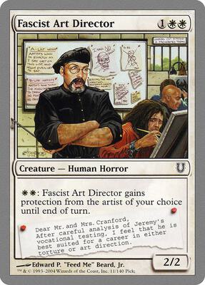 Fascist Art Director card from Unhinged