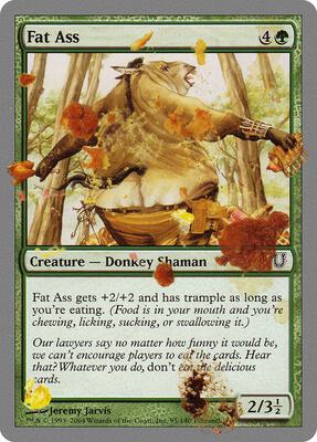Fat Ass card from Unhinged