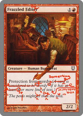 Frazzled Editor card from Unhinged