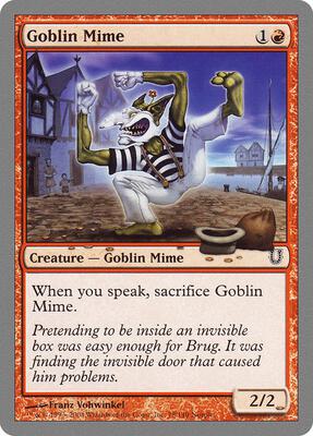 Goblin Mime card from Unhinged