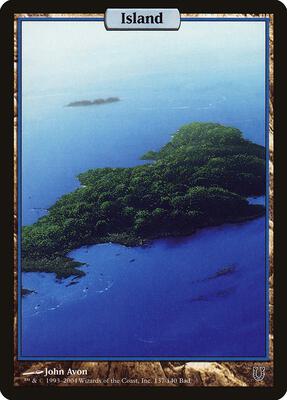 Island - Full Art card from Unhinged