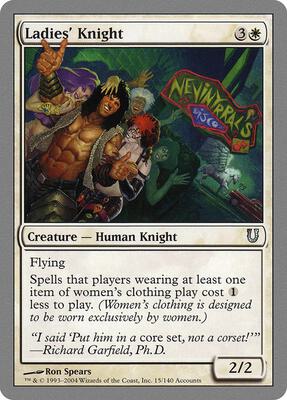 Ladies' Knight card from Unhinged