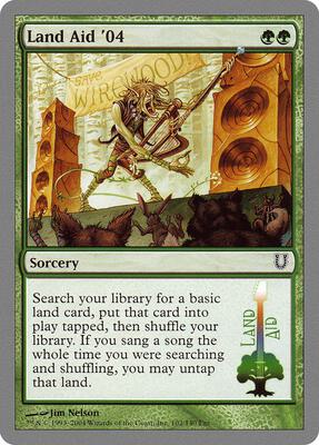 Land Aid '04 card from Unhinged