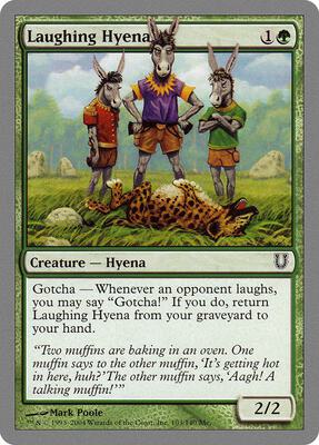 Laughing Hyena card from Unhinged