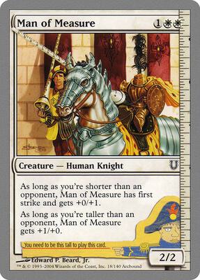 Man of Measure card from Unhinged