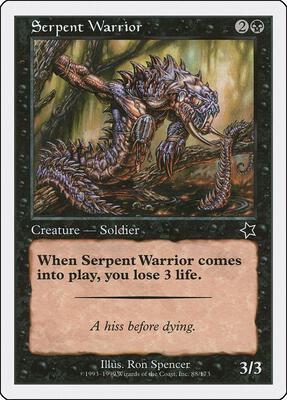 Serpent Warrior card from Starter 1999