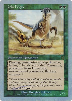 Old Fogey card from Unhinged