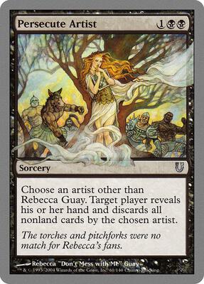 Persecute Artist card from Unhinged